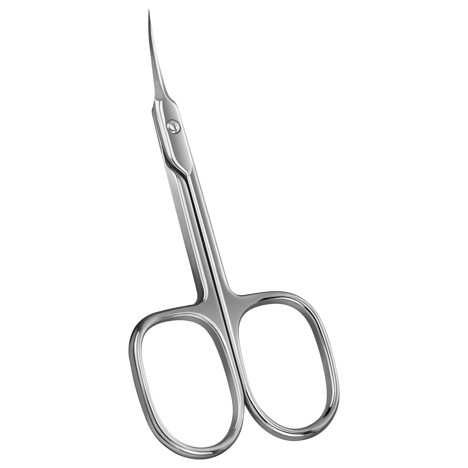 Photo 1 of CGBE Cuticle Scissors Extra Fine Curved Blade, Super Slim Manicure Scissors for Cuticles Professional Small Scissors with Precise Pointed Tip Grooming Blades, Eyebrow, Eyelash, and Dry Skin - Silvery