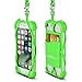 2 in 1 Cell Phone Lanyard Strap Case Universal Smartphone Shockproof Cover with ID Card Holder Necklace Tether for iPhone X 8 7 6 6S 5 SE iPod Touch Samsung Galaxy S8 S7 S6 Edge (Green)