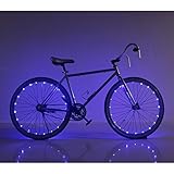 Soondar Uprated USB Powered Rechargeable Water Resistant Cool 20 LED Bicycle Bike Cycling Wheel Light Safety Light Spoke Light Lamp Lightweight Accessory (1-PACK BLUE)