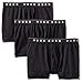 BOSS Hugo Men's 3-Pack Cotton Boxer Brief, Black, Medium