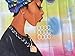 Women Black shower curtain，ZBLX African Women with Purple Hair Afro Hairstyle- Waterproof Mildew Resistant Fabric Polyester 100% Shower Curtain.