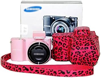 xhorizon TM FLK Protective Leopard Leather Camera Case, Bag for Samsung NX2000 NX 2000 Digital Camera with 20-50mm lens