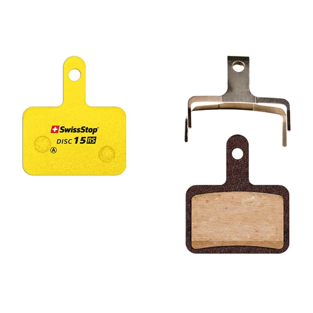 SwissStop RS Bicycle Disc Pads Model D15 for Shimano / TRP / Tektro / Quad Brake Calipers, Yellow