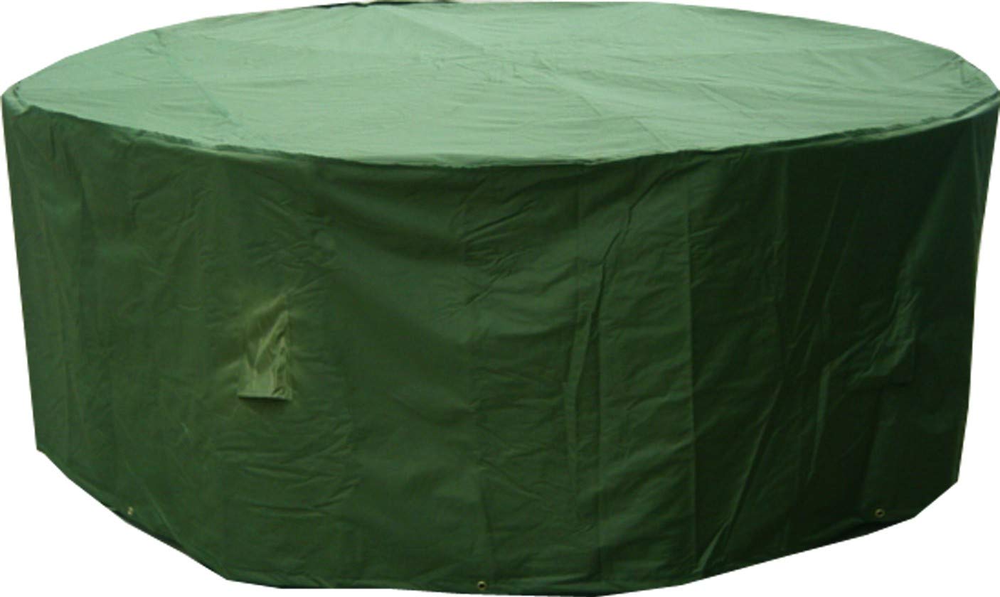 Soneva Large Round Patio Garden Table Set Polyester Cover 250 cm, Green
