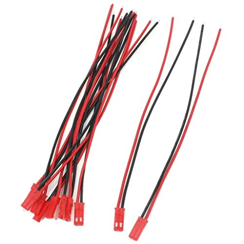 Gimax 5 Pcs/Lot Wholesale 10 x RC Plane Battery 2Pin JST Male Plug 5.9" 150mm Length 22AWG Wire Cable