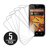 MPERO Collection 5 Pack of Clear Screen Protectors for ZTE Warp 4G N9510 / Source N9511