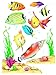 Eureka Classroom Decorations Window Clings, Fish Wall Decals, 14 Pc