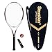 Senston Adult Tennis Racket Prestrung Tennis Racquet ,Strung with Cover,Tennis Overgrip , Vibration Damper(Black)¡­