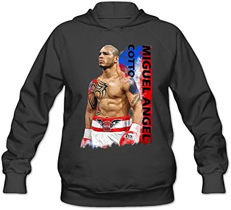 Duola Custom Miguel Angel Cottos Women's Long Sleeve Hoodie XL Black