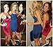 Misfondle Women's Sexy Bodycon Backless Spaghetti Lace up Mini Club Dress Khaki Red
