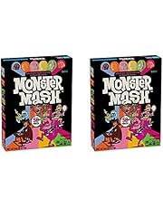 Monster Mash Cereal- 50TH Anniversary, "Limited Edition" Featuring Boo Berry, Count Chocula, Franken Berry, Frute Brute and Fruity Yummy Mummy. Including Five Monster Marshmallows. 9.6oz Box (Pack of 2)