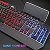 Rii-Gaming-Keyboard-Rainbow-Backlit-Light-up-Gaming-Keyboard-for-ComputerLaptopPCWindows-UK-Layout Rii RK202 Gaming Keyboard,LED Rainbow Backlit Light up Keyboard With Membrane Keys,Spill-Resistant,for PC Computer…