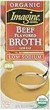 Imagine Organic Low Sodium Beef Flavored Broth, 32 Ounce