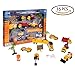 Boy's Construction Truck Matchbox Hero Role Play Action Diecast Vehicle Play Set for Party Favors with Diggers, Mixing Truck, Construction Trucks, Off-road Vehicles, SUV, and Accessories 16pcs