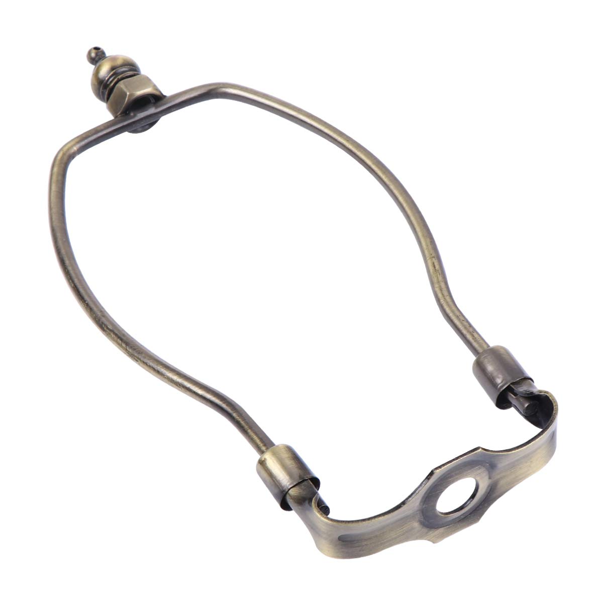 OSALADI Lamp Harp Holder with Saddle and Finial Heavy Duty Lamp Harp for Table Lamps Floor Lamp Shades 7 Inch Bronze