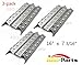 Hongso SPZ191 (3-Pack) Stainless Steel Grill Heat Plates (Heat Shield, Heat Tent, Burner Cover, Vaporizor Bar, Flavorizer Bar) Replacement for Perfect Flame 3019L, 3019-L, 3019LNG, 3019-LNG (16