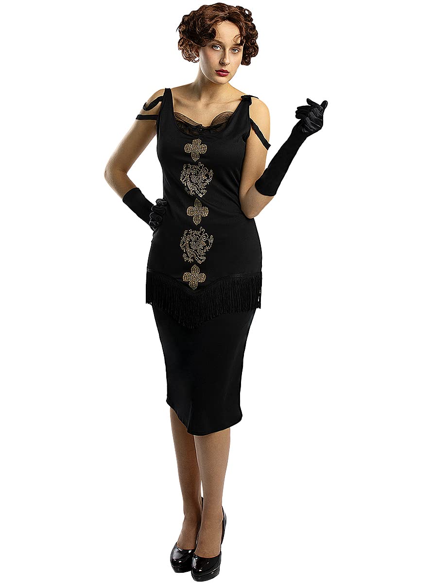 Funidelia | Peaky Blinders Dress - Polly Gray for Woman 20s, Films & Series, Gangster - Costumes for Adults, Accessory Fancy Dress & Props for Halloween, Carnival & Parties - Size L - Black