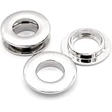 CRAFTMEMORE Metal Push Snap Together Grommet Flat Surface Snap Rings Eyelet O-Rings Purse Loop Easy Installation Pack of 4 Co