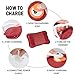 KXF Hot Water Bottle Electric Rechargeable Heating Pads Auto Shut Off Leak-Proof Portable Hand Warmer with Fleece Cover for Cramps Pain Relief