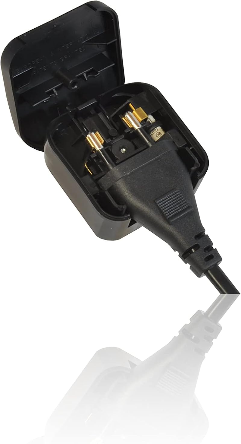 Mr.Gadget's Solutions UNI-101 UK 3 Pin 5A Fused Conversion Plug with EU Socket