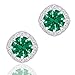 ORROUS & CO 18K Gold Plated CZ Simulated Diamond Stud Earrings for Women, Hypoallergenic, 1.9 Carat