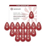 Squeeze Pod Travel Shaving Cream for Men - 15 Single Use Pods – For Sensitive Skin, Leak Proof, TSA Approved Travel Size Shave Cream Made with Natural Ingredients - For Airlines, Camping, Gym Bags SC5