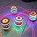 Zehui Flash Gyro Toy Gift for Kids Children LED Light-up Music Wood-Like Peg-top Hand Spinner Plastic