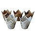 ieasysexy White Newspaper Tulip Standard Cupcake Liners Wrappers,2