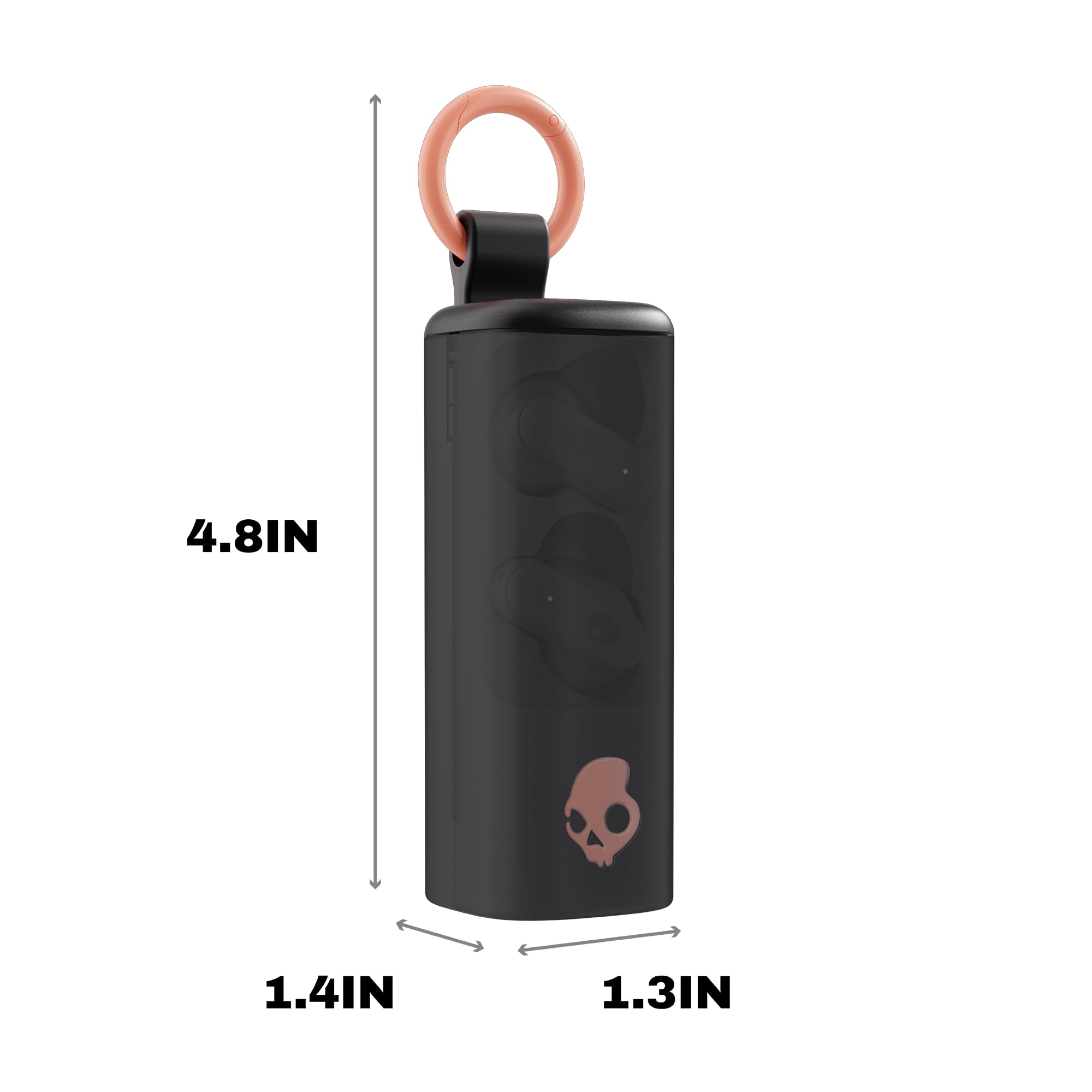 Skullcandy Dime Evo Wireless Earbuds, Bluetooth Headphones, Noise Isolating Fit, Up to 36 Hours Battery, Microphone for iPhone Android, Easy Carry with Clip-Anywhere Case - True Black