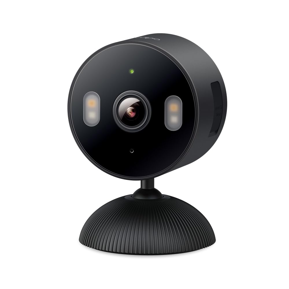 Photo 1 of Tapo 1080p Indoor/Outdoor Security Camera - Free Person/Motion/Baby Cry Detection, Color Night Vision, IP65 Weatherproof, SD/Cloud Storage, Works w/Alexa & Google Home HybridCam, Black