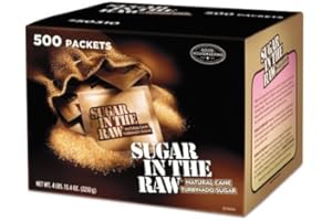 Sugar in the Raw - Sugar Packets, Raw Sugar, 0.18 oz, 500 per Carton 827749 (DMi CT)