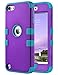 Galaxy J7 Case, ULAK Anti Slip Galaxy J7 Case Dust Scratch Shockproof Protective Cover for Samsung Galaxy J7 J700 (2015) with Hybrid High Soft Silicone + Hard PC Case (Purple/Blue)