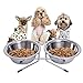 dfsdmlp Stainless Steel Double Pet Bowl,Water Food Feeding Station for Cats Dogs Puppythumb 3