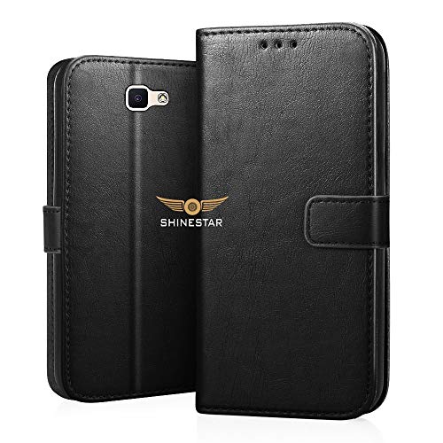 SHINESTAR J7 Prime Flip Case | PU Leather Flip Cover Wallet Case with TPU Silicone Case Cover for Samsung Galaxy J7 Prim