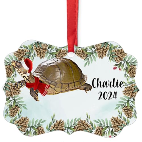 Three Toed Box Turtle Christmas Ornament 2024