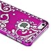 Pandamimi Deluxe Rose Pink Bling Diamond Rhinestone Aluminum Chrome Hard Case Cover for Apple iPhone 5 5G , Screen Protector