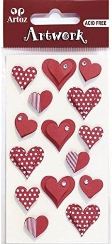 Craft Decoratif Cœur Rouge Un Mariage Ou Anniversaire De Mariage Cartes Stickers Decoration Pour Scrapbooking Amazon Fr Cuisine Maison