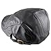 Samtree Men's Classic Newsboy Cap,PU Leather Gatsby Ivy Flat Golf Driving Hat(01-Black)