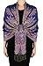 Peach Couture Soft Vintage Persian Paisley Printed Solid Pashmina Shawl Scarf (Royal Blue/Red)