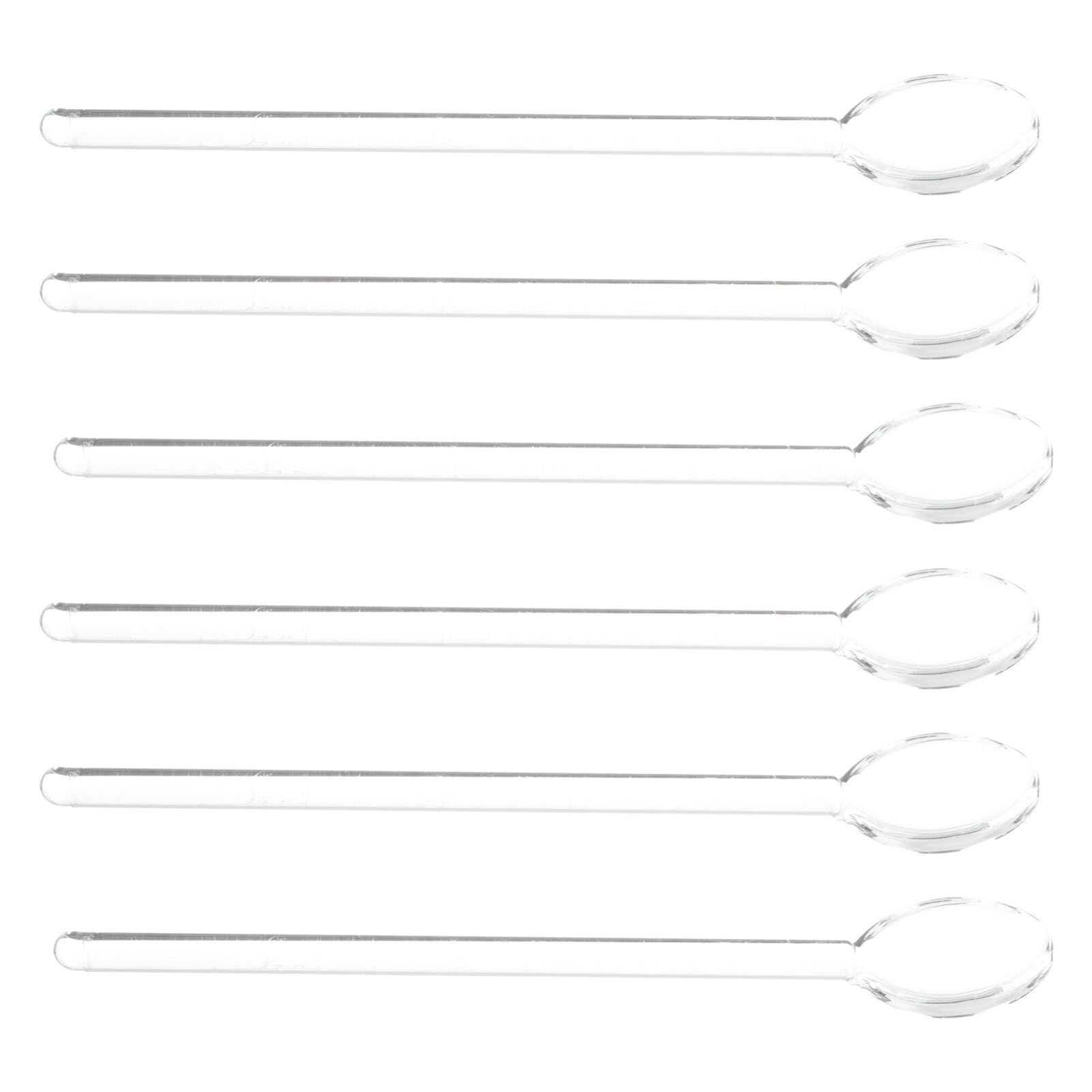 MAGICLULU Long Handle Glass Spoon Heat-Resistant Mixing Spoon for Coffee Latte Dessert Kitchen Bar Cafe Use