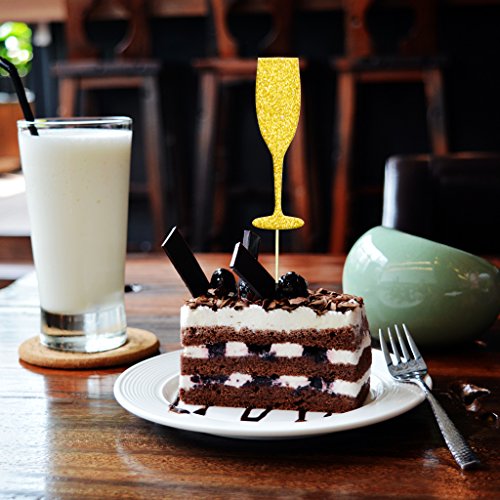 image for Prettyia 20pcs Cheer Wedding New Year Party Wine Glasses Cake Cupcake 