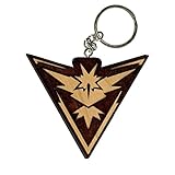 Pokemon Go Team Instinct Keychain Team Yellow by Inked and Screened Laser Engraved in Cherry