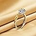 Godyce Rabbit Ring Sterling Silver for Women Gold Zircon Cuff Adjustable Chinese Zodiac Jewelry