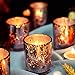 Votive Candle Holder-Set of 12 Wedding Centerpieces for Table, Mercury Glass Tealight Candle Holders Bulk for Birthday |Party |Home Decoration (Rose Gold-1)