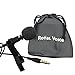 Lavalier Lapel Microphone Clip-on Omnidirectional Condenser Mic for Apple iPhone, iPad, iPod Touch, Samsung Android and Windows Smartphones Film Interviews Vocal Video Recording (Black)