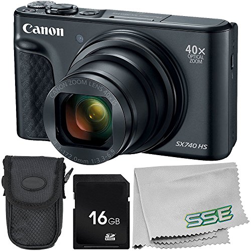 CHEAP Canon PowerShot SX740 HS Digital Camera (Black) 4PC Bundle