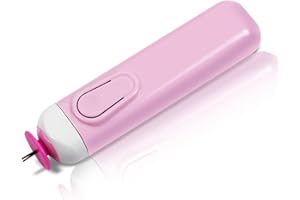 HAKEETA Electric Quilling Pen, Quilling Slotted Tool Automated Paper Volume Curling Pen for DIY Quilling Paper(Pink)