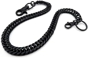 newtro Heavy Duty Wallet Chain Men Women Boy Girl, Biker Motorcycle Pants Jean Punk Goth Key Chain Black Gold Silver TH