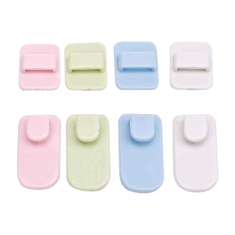 Fdit 2 Set TV Remote Control Air Conditioning Hook Sticky Wall Sticker Door Key Wall Sensor (White)