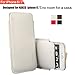 iPhone 8 iPhone 7 IPhone 6 6S 4.7 Sleeve , [ Minimalism ] Elastic Pull Strap , Synthetic Leather Protective Sleeve Pouch Cover Case , Professional Executive Case Design . - White